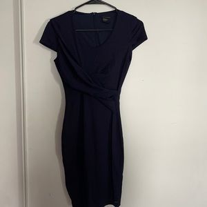 Armani Exchange casual mini dress, short sleeves, dark blue, XS size